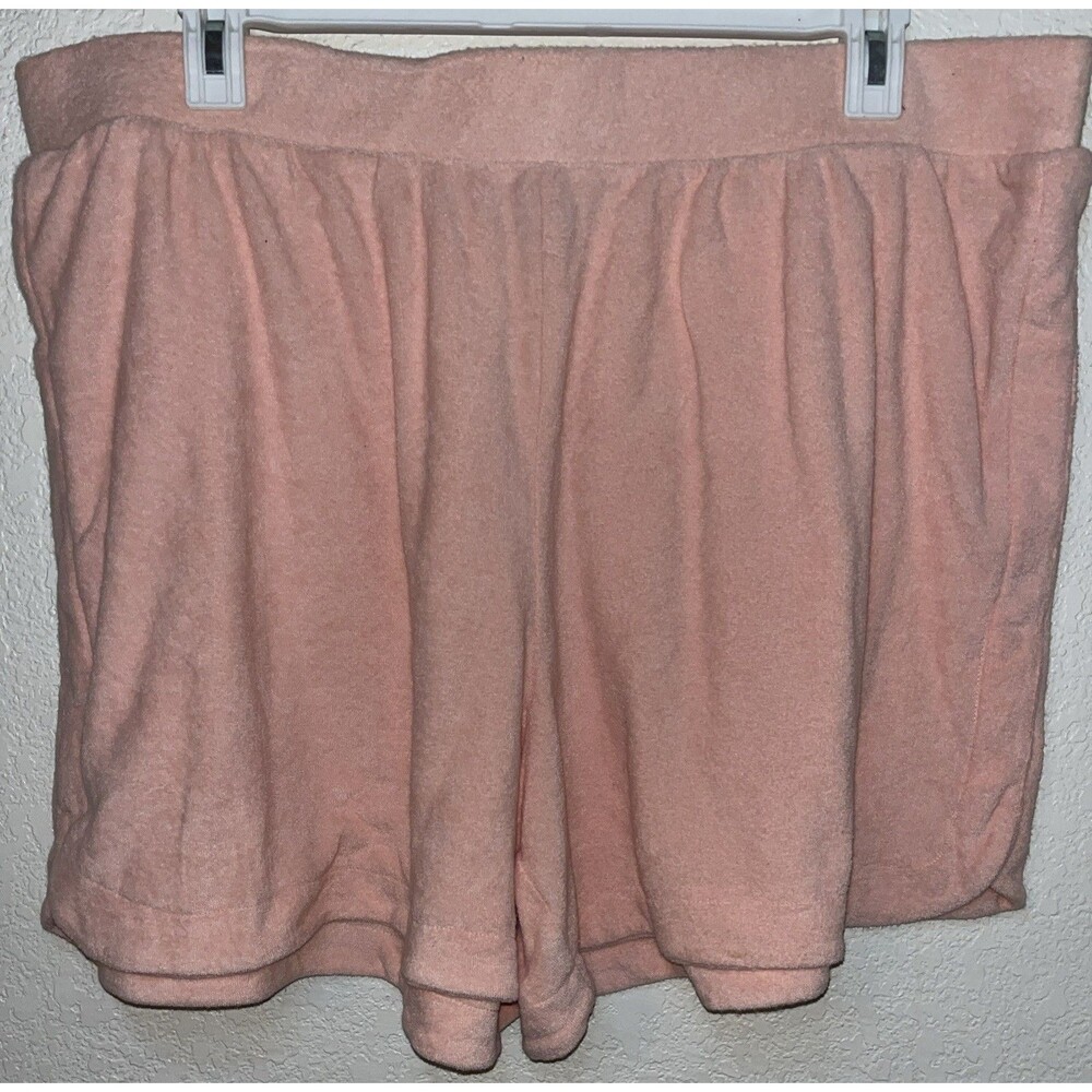 A New Day Casual Comfy Terry Cloth Shorts Plus Size 2X Peach